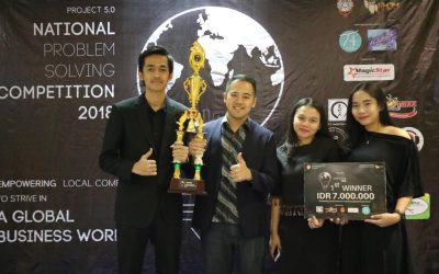 MAHASISWA MANAJEMEN UNPAR MEMBAWA GELAR JUARA 1 DI NATIONAL PROBLEM SOLVING COMPETITION 2018.